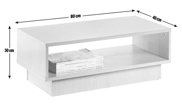 Home Cubes 1 Shelf Coffee Table - White 14547961