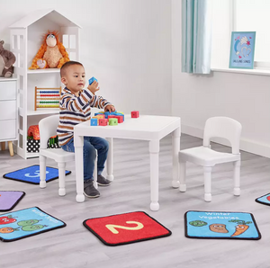 House Toys Kids Plastic Table & 2 Chairs - White 18366887