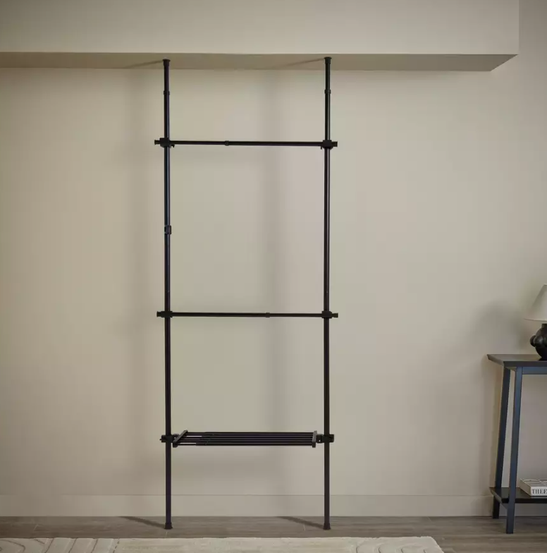 Home Single Adjustable Ceiling Rail - Black 14197816