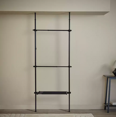 Home Single Adjustable Ceiling Rail - Black 14197816