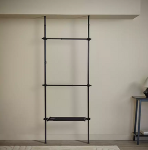 Home Single Adjustable Ceiling Rail - Black 14197816