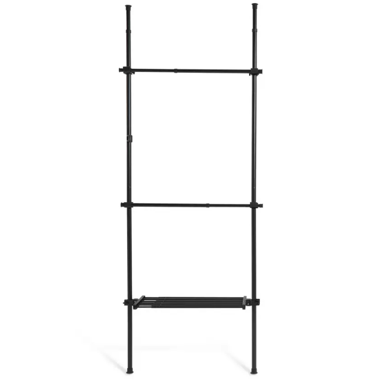 Home Single Adjustable Ceiling Rail - Black 14197816