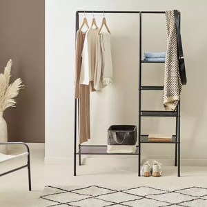 Home Kevin Double Clothes Rail - Black 17186903