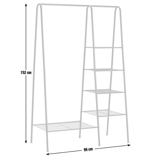 Home Kevin Double Clothes Rail - Black 17186903