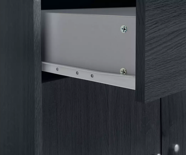 Home Maine 2 Door 1 Drawer Sideboard - Black 14646989
