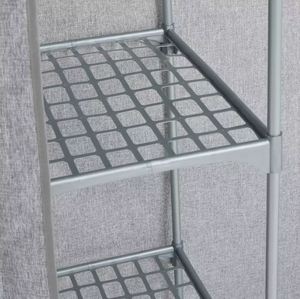 Home Arch Double Fabric Wardrobe - Grey 17685741