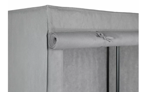 Home Covered Single Wardrobe with Storage - Grey 17812026