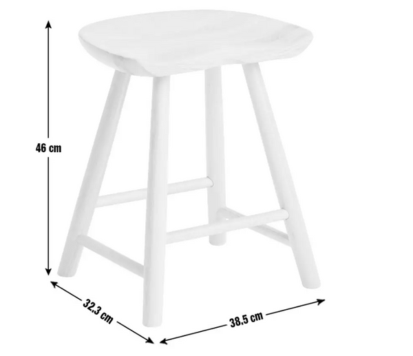 Barnwell Oak Short Stool - Black 14581381