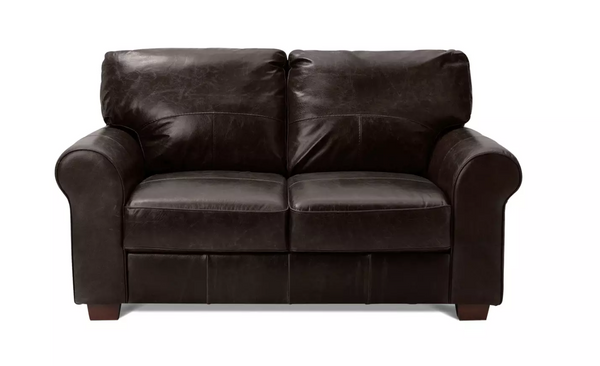 Home Salisbury Leather 2 Seater Sofa - Chocolate 13336348