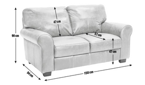 Home Salisbury Leather 2 Seater Sofa - Chocolate 13336348