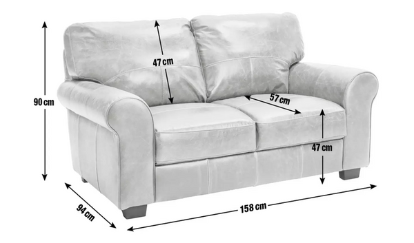 Home Salisbury Leather 2 Seater Sofa - Chocolate 13336348