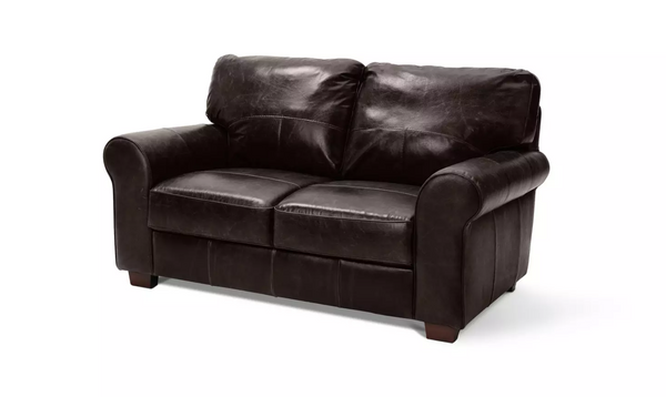 Home Salisbury Leather 2 Seater Sofa - Chocolate 13336348