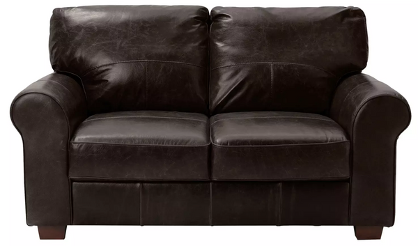 Home Salisbury Leather 2 Seater Sofa - Chocolate 13336348