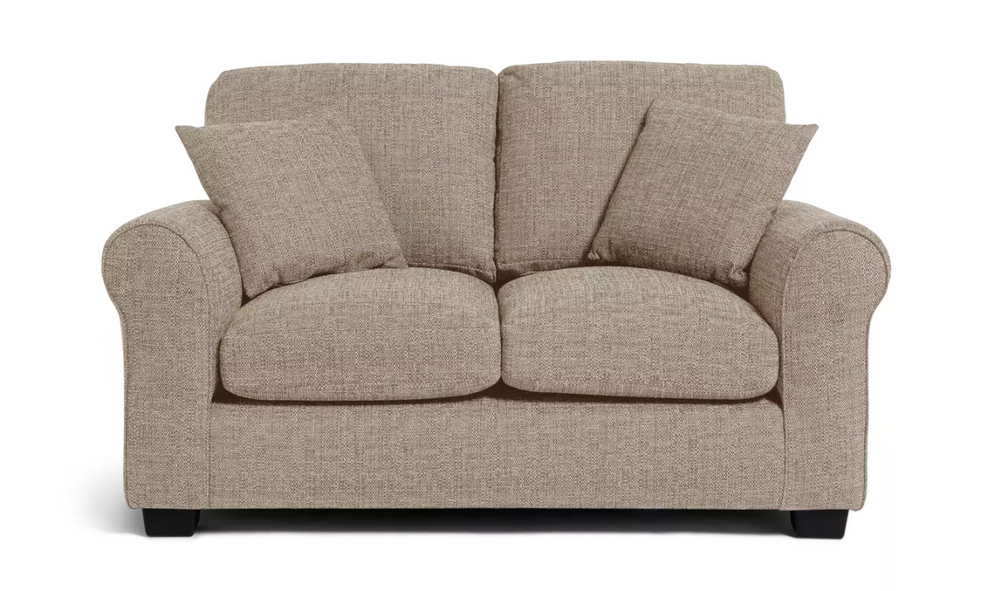 Home Lisbon Fabric 2 Seater Sofa - Stone 15945861