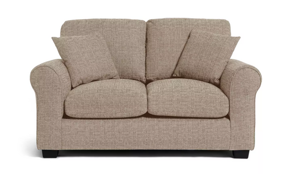 Home Lisbon Fabric 2 Seater Sofa - Stone 15945861