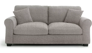 Home Lisbon Fabric 3 Seater Sofa - Grey 12255963