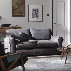 Home Lisbon Fabric 3 Seater Sofa - Grey 12255963