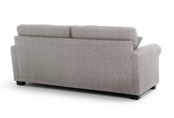 Home Lisbon Fabric 3 Seater Sofa - Grey 12255963