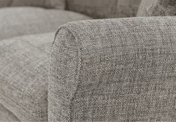 Home Lisbon Fabric 3 Seater Sofa - Grey 12255963