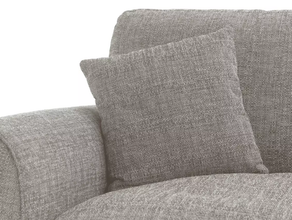 Home Lisbon Fabric 3 Seater Sofa - Grey 12255963