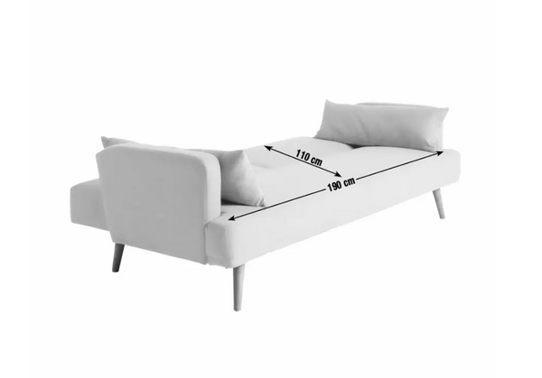 Home Andy Fabric 3 Seater Clic Clac Sofa Bed - Natural 17932023