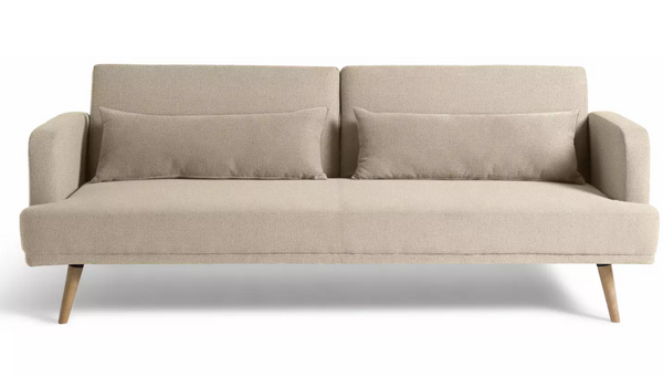 Home Andy Fabric 3 Seater Clic Clac Sofa Bed - Natural 17932023