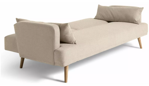 Home Andy Fabric 3 Seater Clic Clac Sofa Bed - Natural 17932023