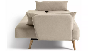 Home Andy Fabric 3 Seater Clic Clac Sofa Bed - Natural 17932023