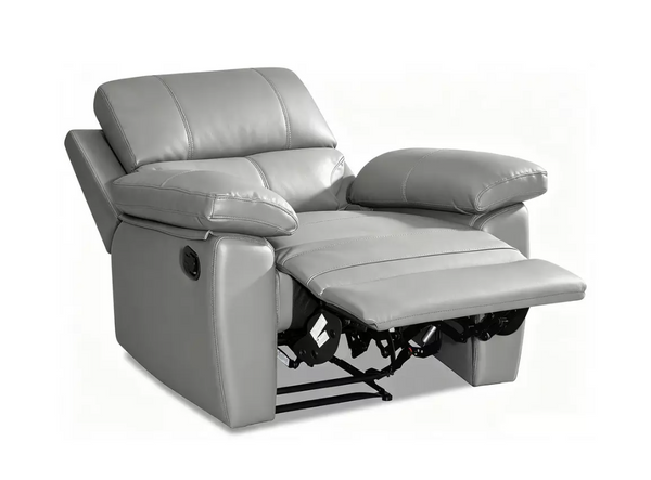 Home Toby Faux Leather Manual Recliner Chair - Grey 18547620