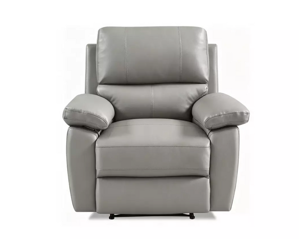 Home Toby Faux Leather Manual Recliner Chair - Grey 18547620