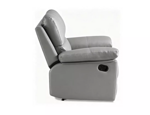 Home Toby Faux Leather Manual Recliner Chair - Grey 18547620