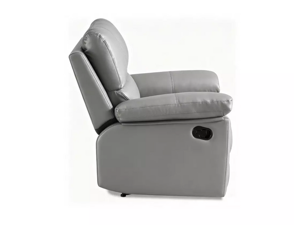 Home Toby Faux Leather Manual Recliner Chair - Grey 18547620