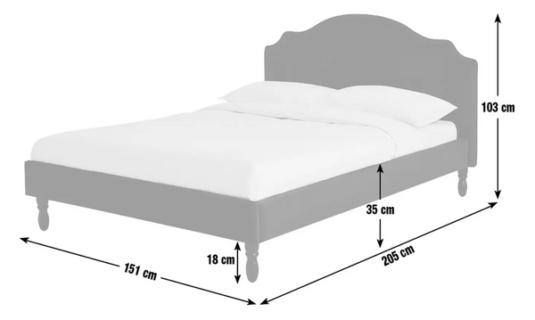 Home Aspley Kingsize Wooden Bed Frame - White 14971379