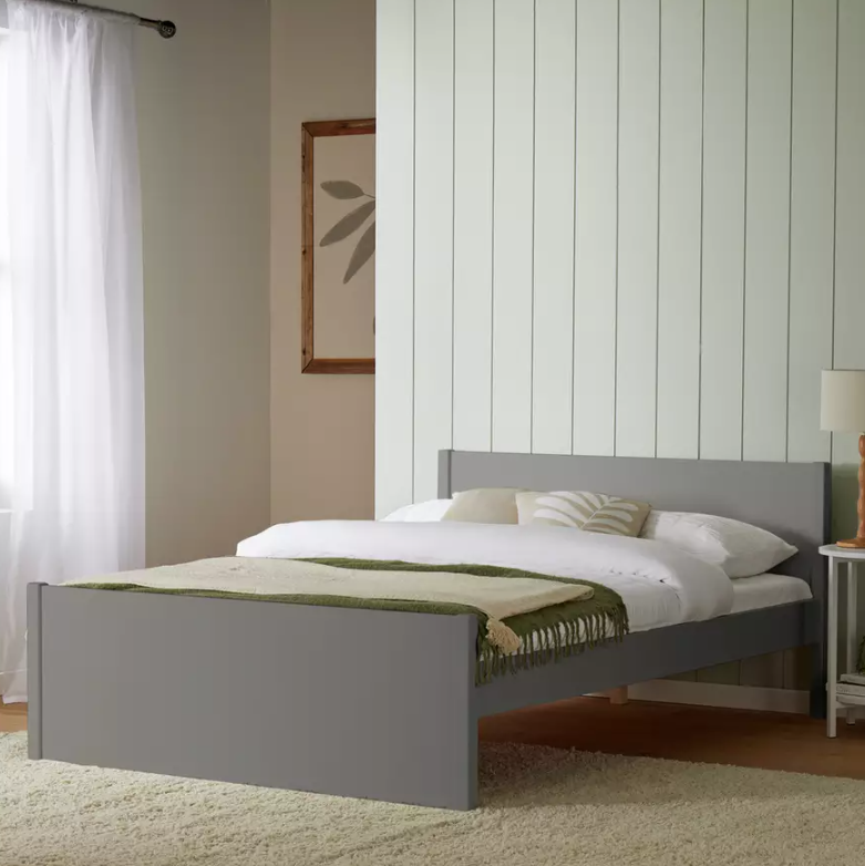 Home Jenson Double Wooden Bed Frame - Grey 17355837