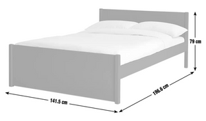 Home Jenson Double Wooden Bed Frame - Grey 17355837