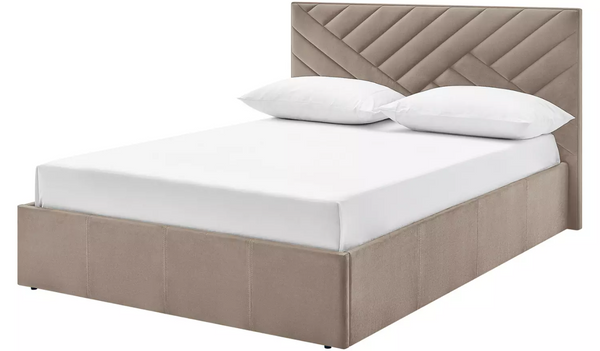 Home Luca End Lift Small Double Ottoman Bed - Latte 14662413