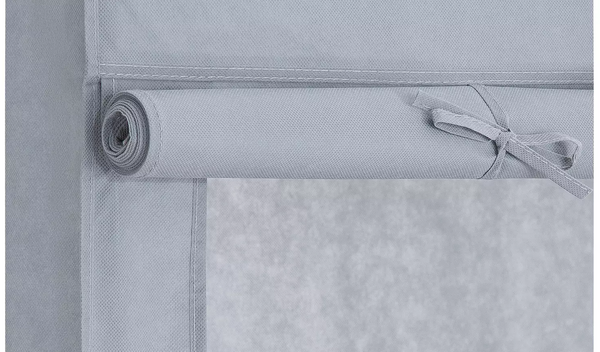 Home Covered Double Wardrobe with Storage - Grey 17761579