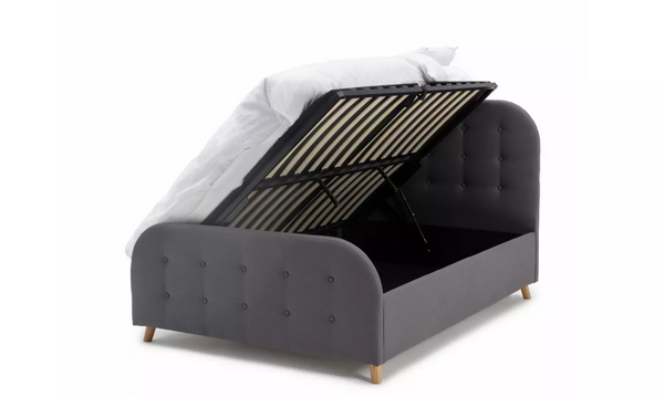 Home Ashby Small Double Fabric Ottoman Bed Frame -Grey 1﻿9209170