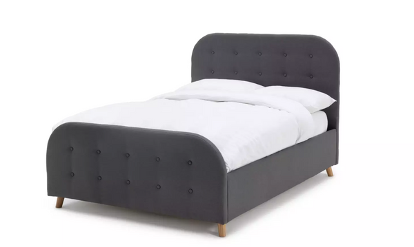 Home Ashby Small Double Fabric Ottoman Bed Frame -Grey 1﻿9209170