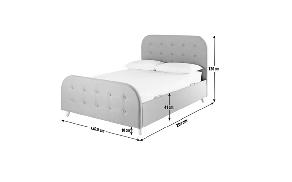 Home Ashby Small Double Fabric Ottoman Bed Frame -Grey 1﻿9209170