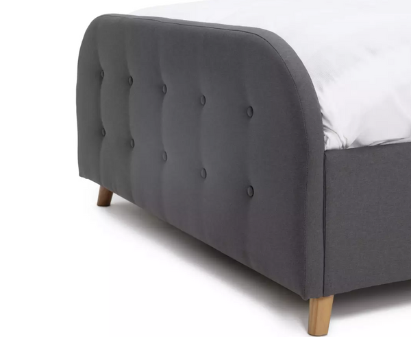 Home Ashby Small Double Fabric Ottoman Bed Frame -Grey 1﻿9209170