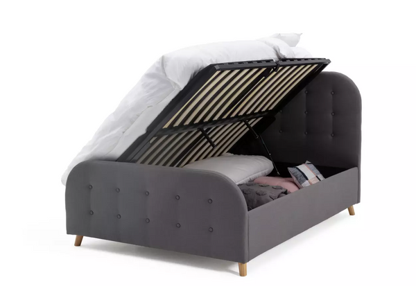 Home Ashby Small Double Fabric Ottoman Bed Frame -Grey 1﻿9209170