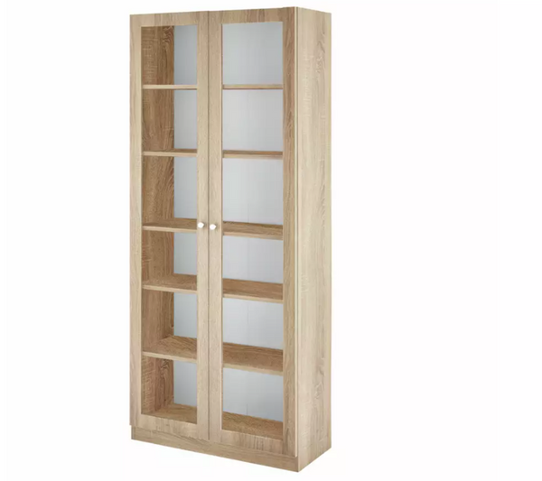Home Carla 2 Door Display Cabinet - Oak 17684230