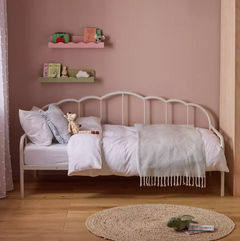Petal Single Metal Day Bed Frame - White 17806616