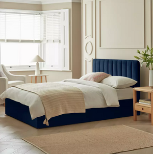 Home Pandora Kingsize End Lift Ottoman Bed - Navy 17751589