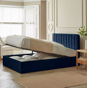 Home Pandora Kingsize End Lift Ottoman Bed - Navy 17751589