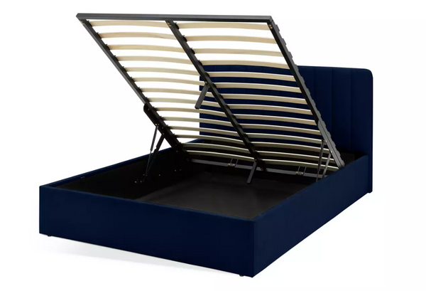 Home Pandora Kingsize End Lift Ottoman Bed - Navy 17751589
