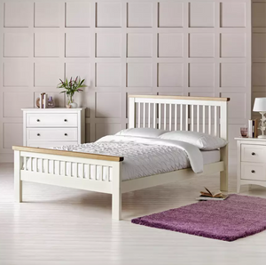 Home Aubrey Kingsize Wooden Bed Frame - Two Tone 13345676