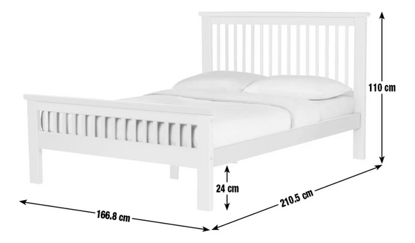 Home Aubrey Kingsize Wooden Bed Frame - Two Tone 13345676