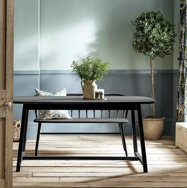 Morris & Co. Canterbury 4 Seat Dining Table- Black 14740847